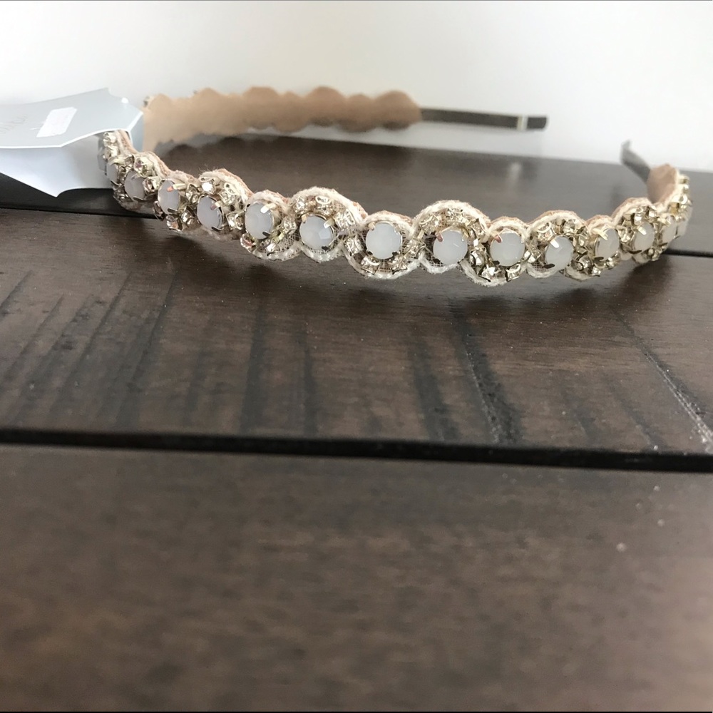 Ivory Pearl and Beaded Head Band